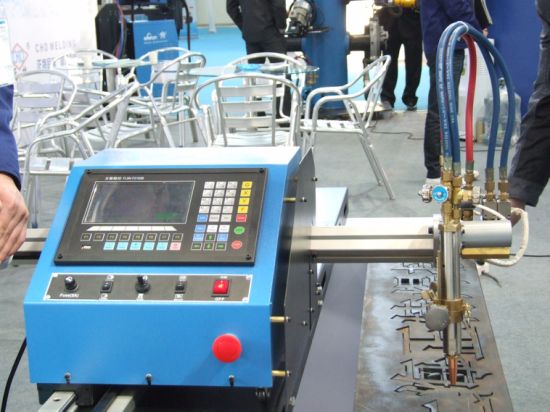 Tipo pórtico máquina de corte conduzida dobro do pórtico do plasma da chama do CNC em vendas