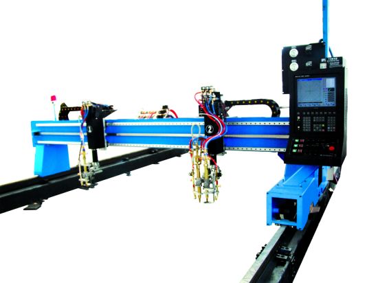 Máquina de corte portátil do plasma do CNC e máquina de corte automática do gás com trilha de aço